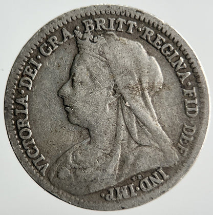 1901 Victoria Threepence Silver Coin | Collectable Grade | a4039