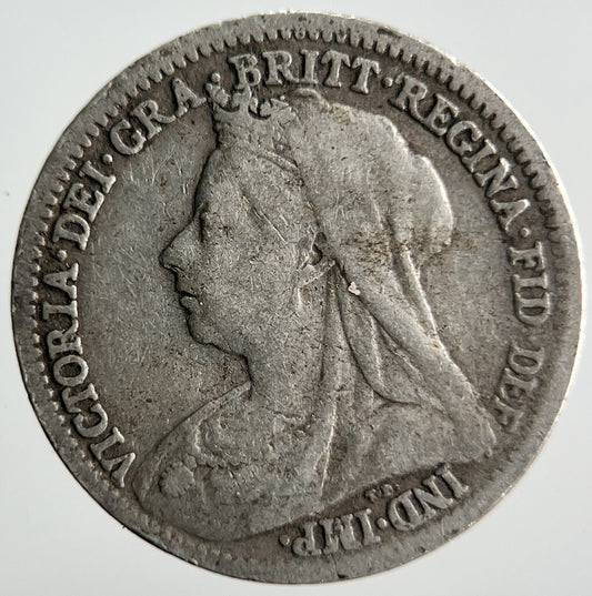1901 Victoria Threepence Silver Coin | Collectable Grade | a4039