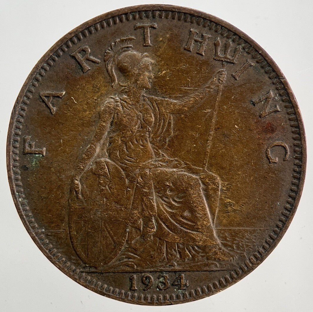 1934 George V Farthing Coin | Fine Collectable Grade
