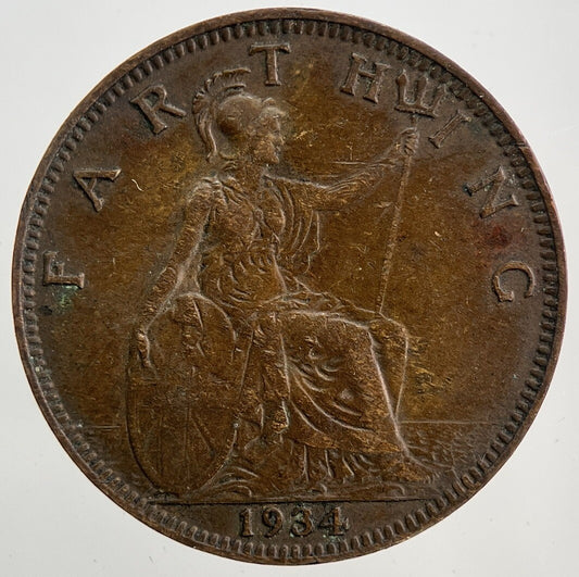 1934 George V Farthing Coin | Fine Collectable Grade