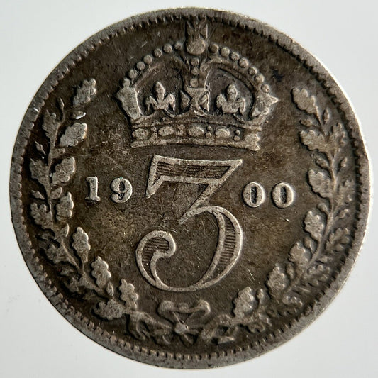 1900 Victoria Threepence Silver Coin | Collectable Grade | a4047