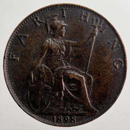 1898 Victoria Farthing Coin | Very High Grade | a7392