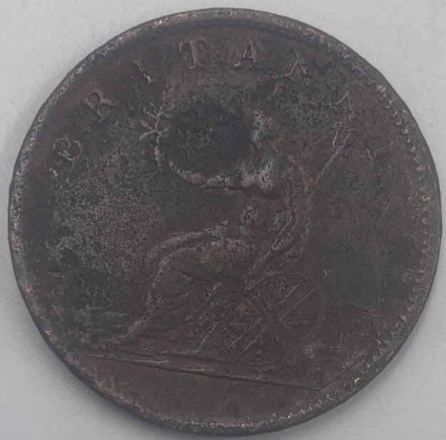 1806 Britannia Half Penny | British Copper Coin | George III | Fair Grade | a499