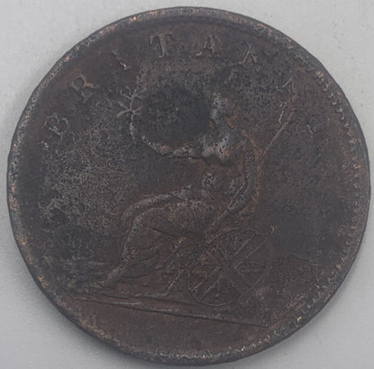 1806 Britannia Half Penny | British Copper Coin | George III | Fair Grade | a499