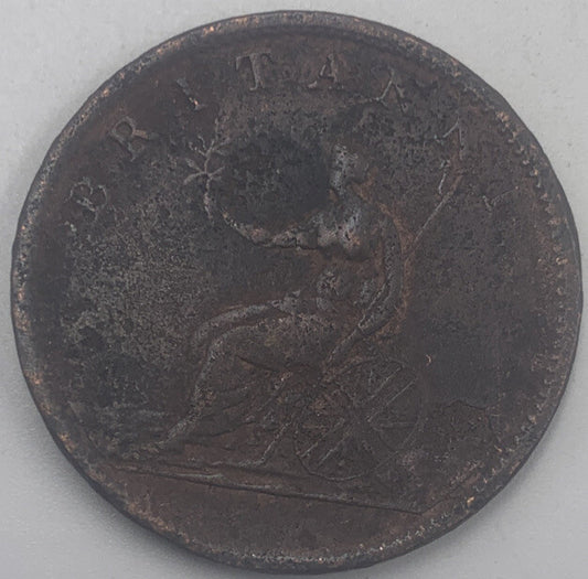 1806 Britannia Half Penny | British Copper Coin | George III | Fair Grade | a499