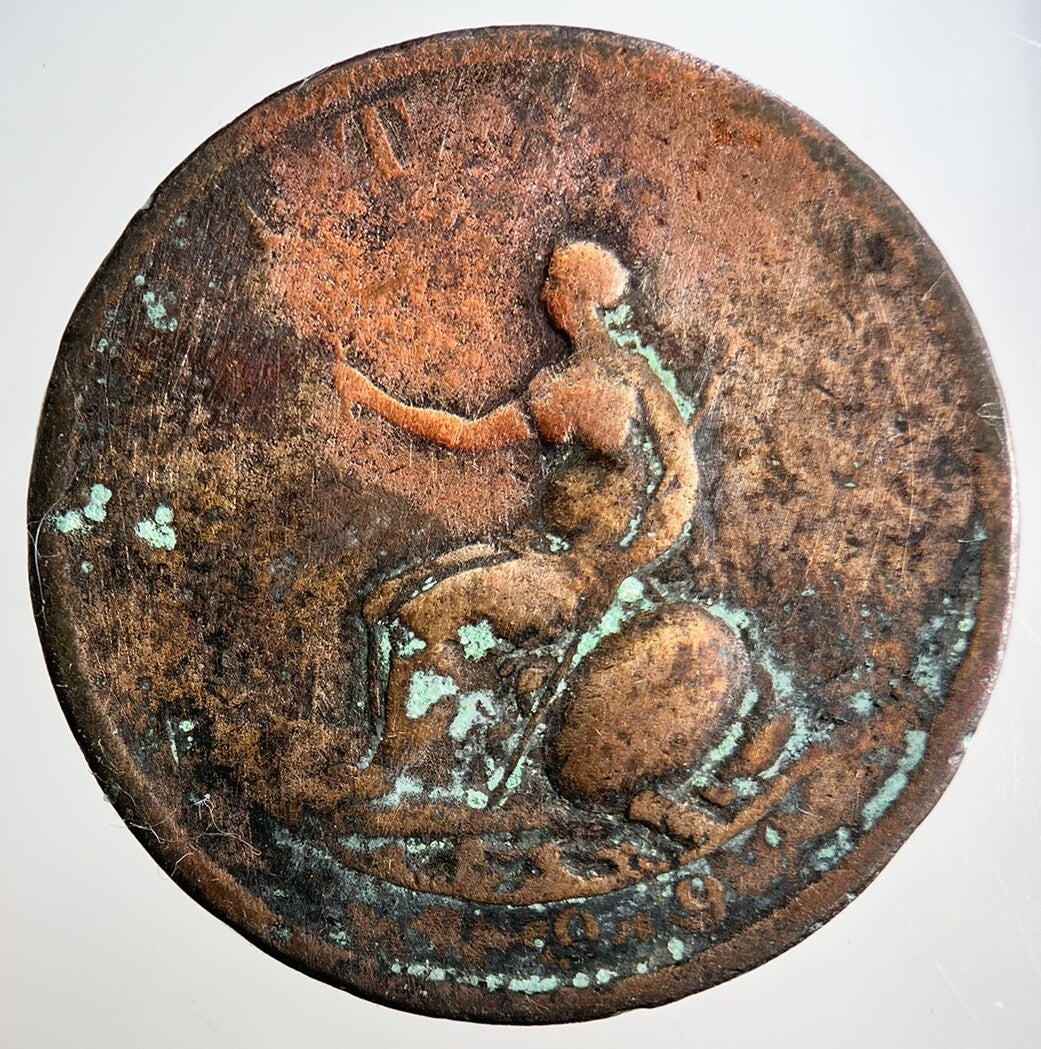 1799 George 3rd III Half-Penny British Coin | Fair Grade | a3233