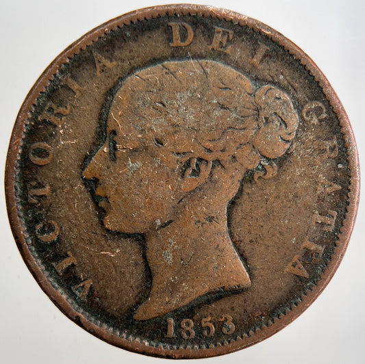 1853 Victoria Half-Penny Coin | Collectable Grade | a2421
