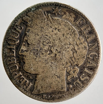 1881-A French 1 One Franc Silver Coin | Collectable Grade | a2506