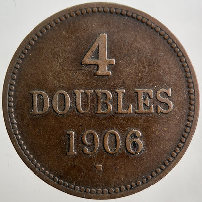 1906 Guernsey 4 Doubles Coin | Collectable Grade | a8039