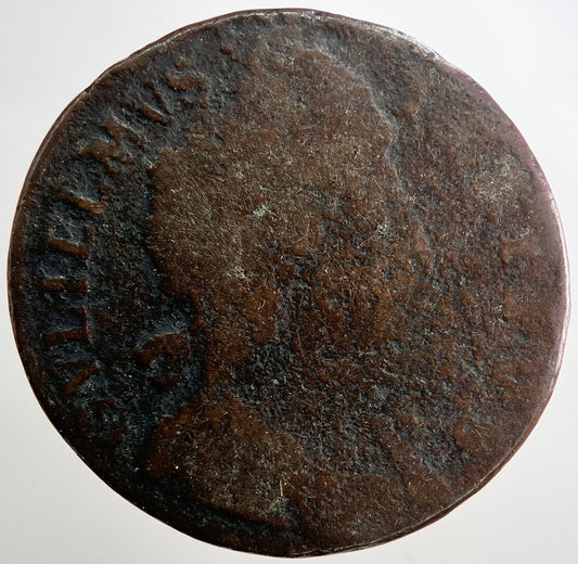 William 3rd III Half-Penny British Coin | Worn Grade | a3328