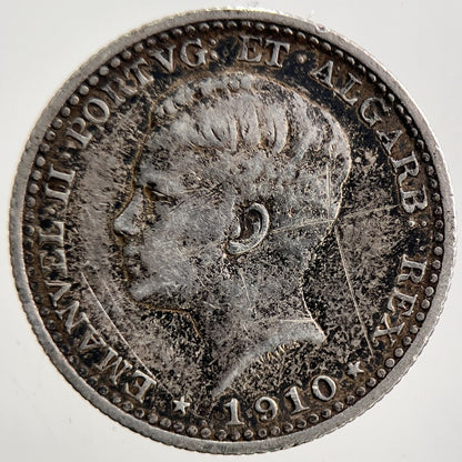 1910 Portugal 100 Reis Silver Coin | Fine Collectable Grade | a3620