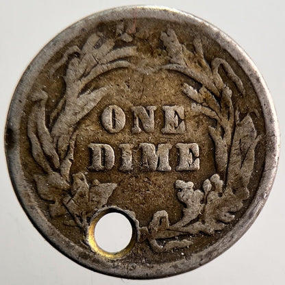1903 US USA Barber One Dime | American Silver Coin | Collectable Grade | a3598