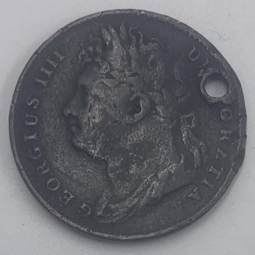 1821 Britannia Farthing | British Copper Coin | George III | Fair Grade | a496