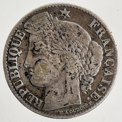 1895 France 50 Centimes Cents Silver Coin | Fine Collectable Grade | a9480