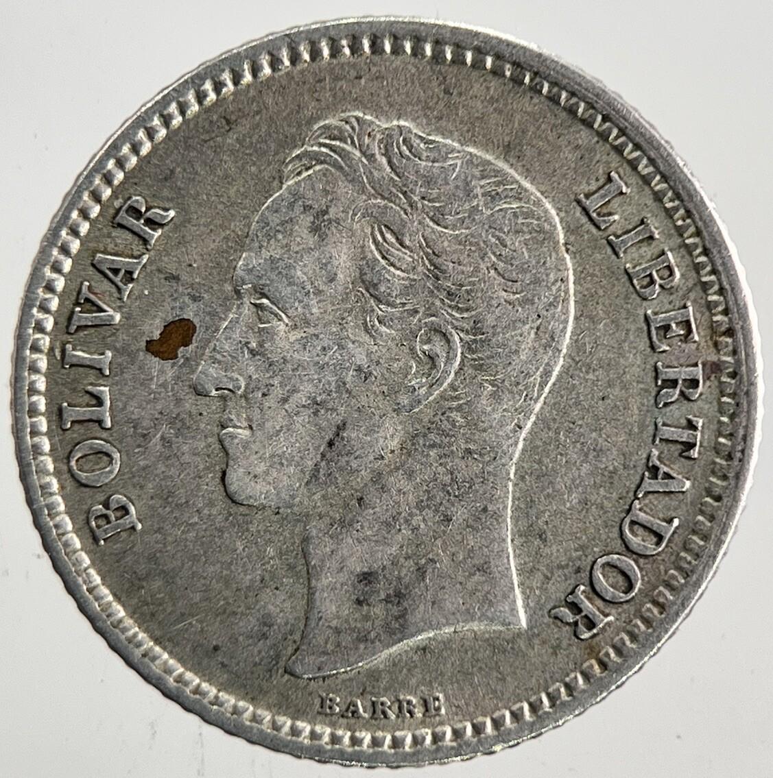 1954 Venezuela 25 Centimos Silver Coin | Very High Grade | a9859