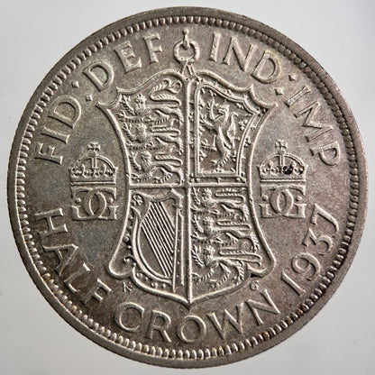 1937 George VI Half-Crown Silver Coin | Fine Collectable Grade | a8069