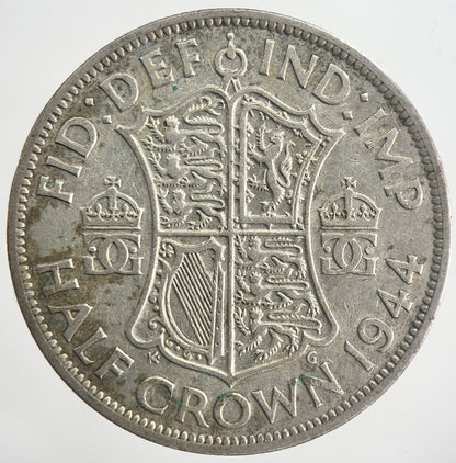 1944 George VI Half-Crown Silver Coin | Very High Grade | a6341