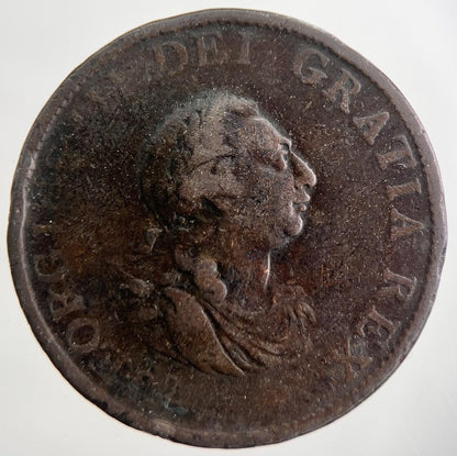 1799 George 3rd III Half-Penny British Coin | Collectable Grade | a7517