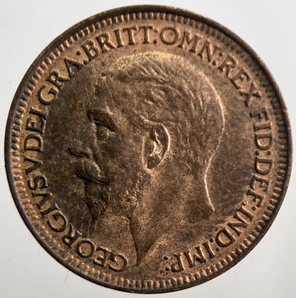 1929 George V Farthing Coin | Very Fine Grade | a7701