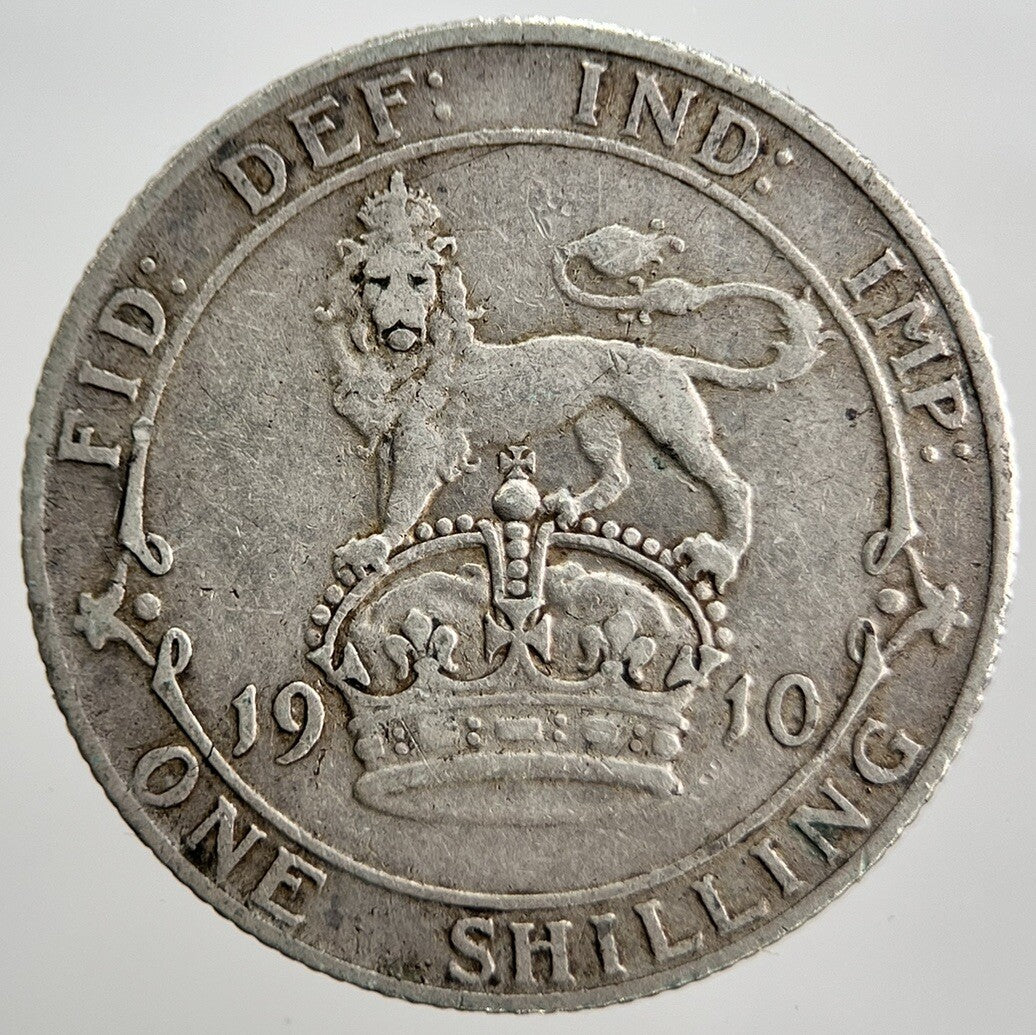 1910 Edward VII Shilling British Silver Coin | Collectable Grade | a2279