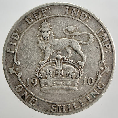 1910 Edward VII Shilling British Silver Coin | Collectable Grade | a2279