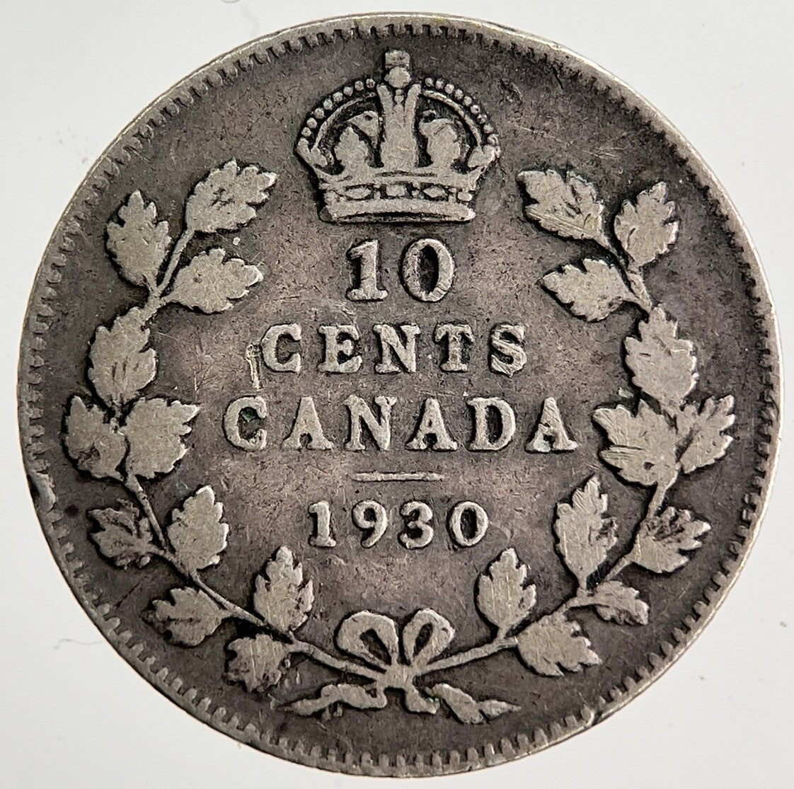 1930 Canada 10 Cents Silver Coin | Collectable Grade | a6381