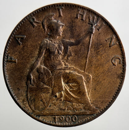 1900 Victoria British Farthing Coin | Very High Grade | a3274