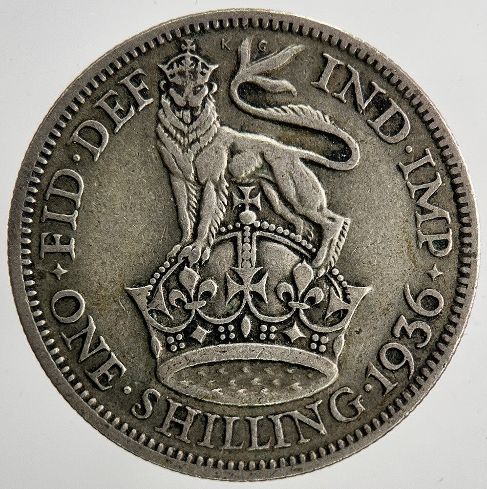 1936 George V Shilling British Silver Coin | Fine Collectable Grade | a6419