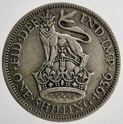 1936 George V Shilling British Silver Coin | Fine Collectable Grade | a6419