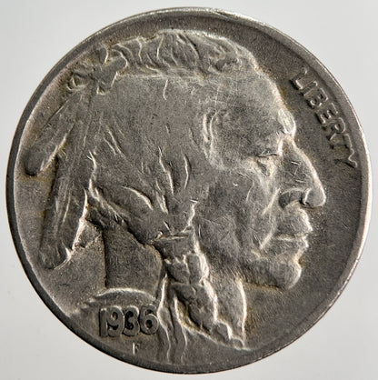 1936-S US USA Buffalo Indian Head Nickel Coin | Collectable Grade | a2524