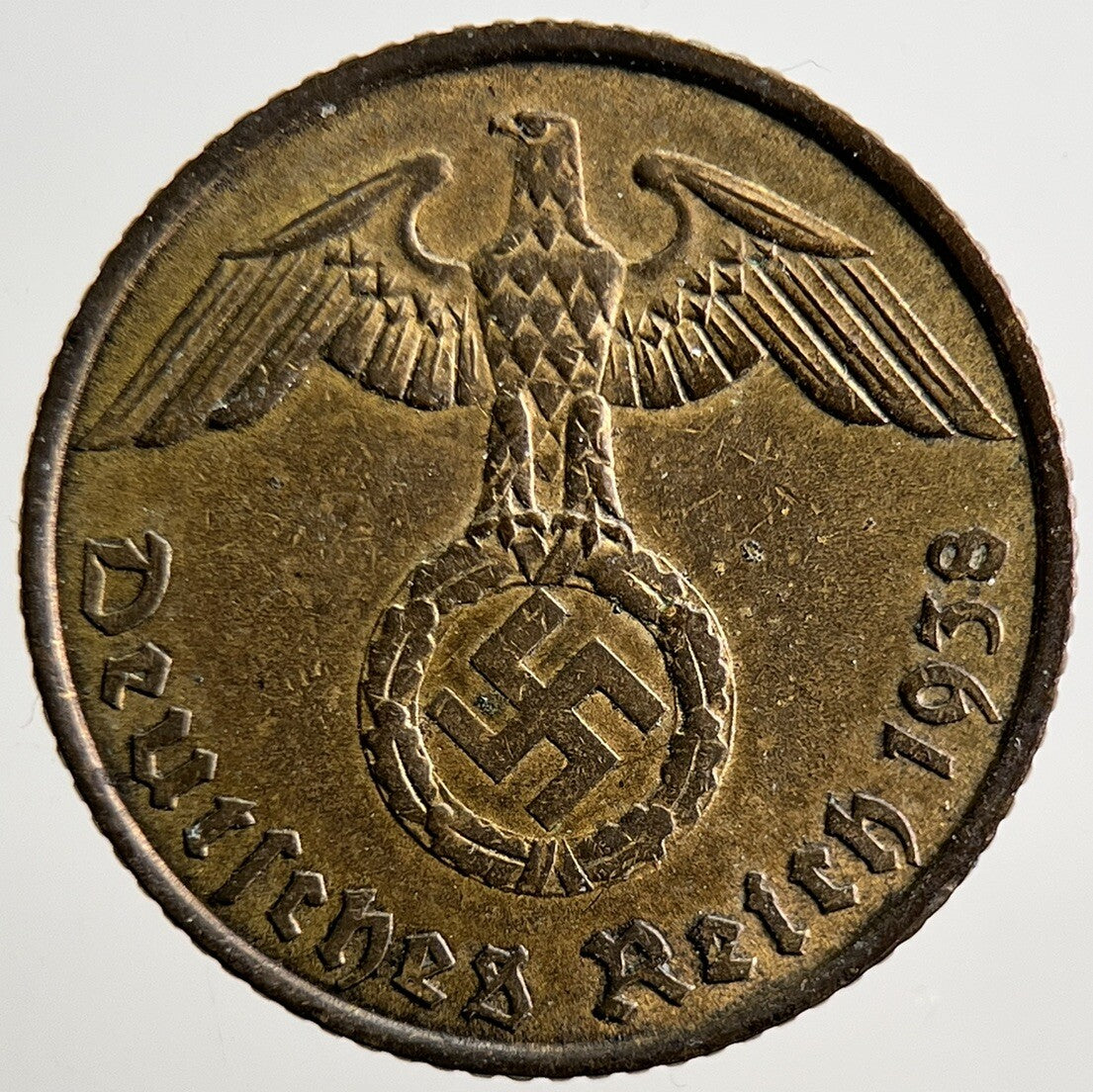 1938-A Germany Nazi 5 Pfennig Coin | Very High Grade | a3114