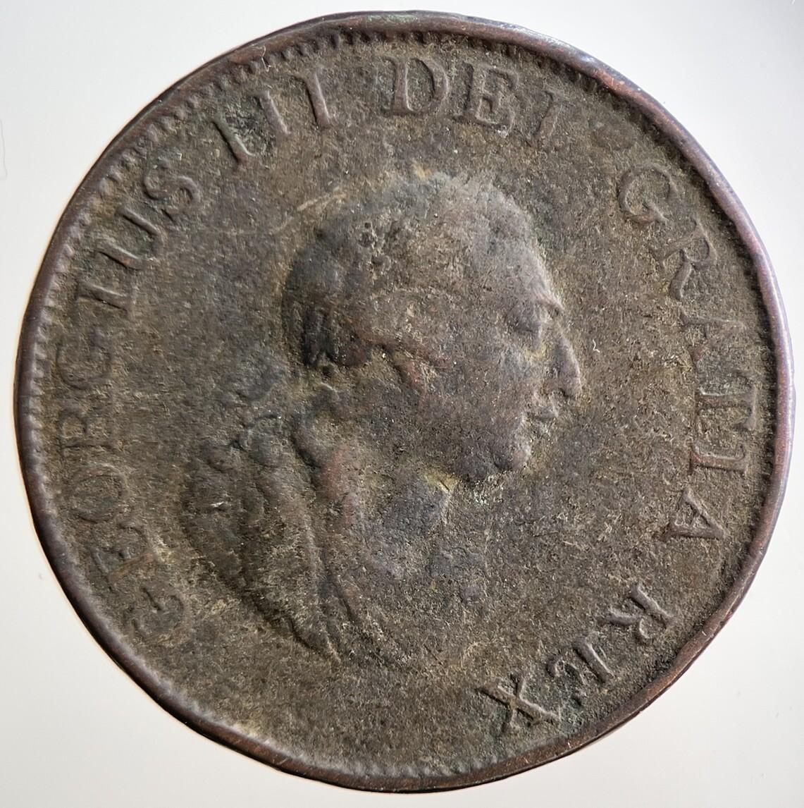 1799 George 3rd III Half-Penny British Coin | Collectable Grade | a3124