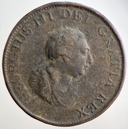 1799 George 3rd III Half-Penny British Coin | Collectable Grade | a3124