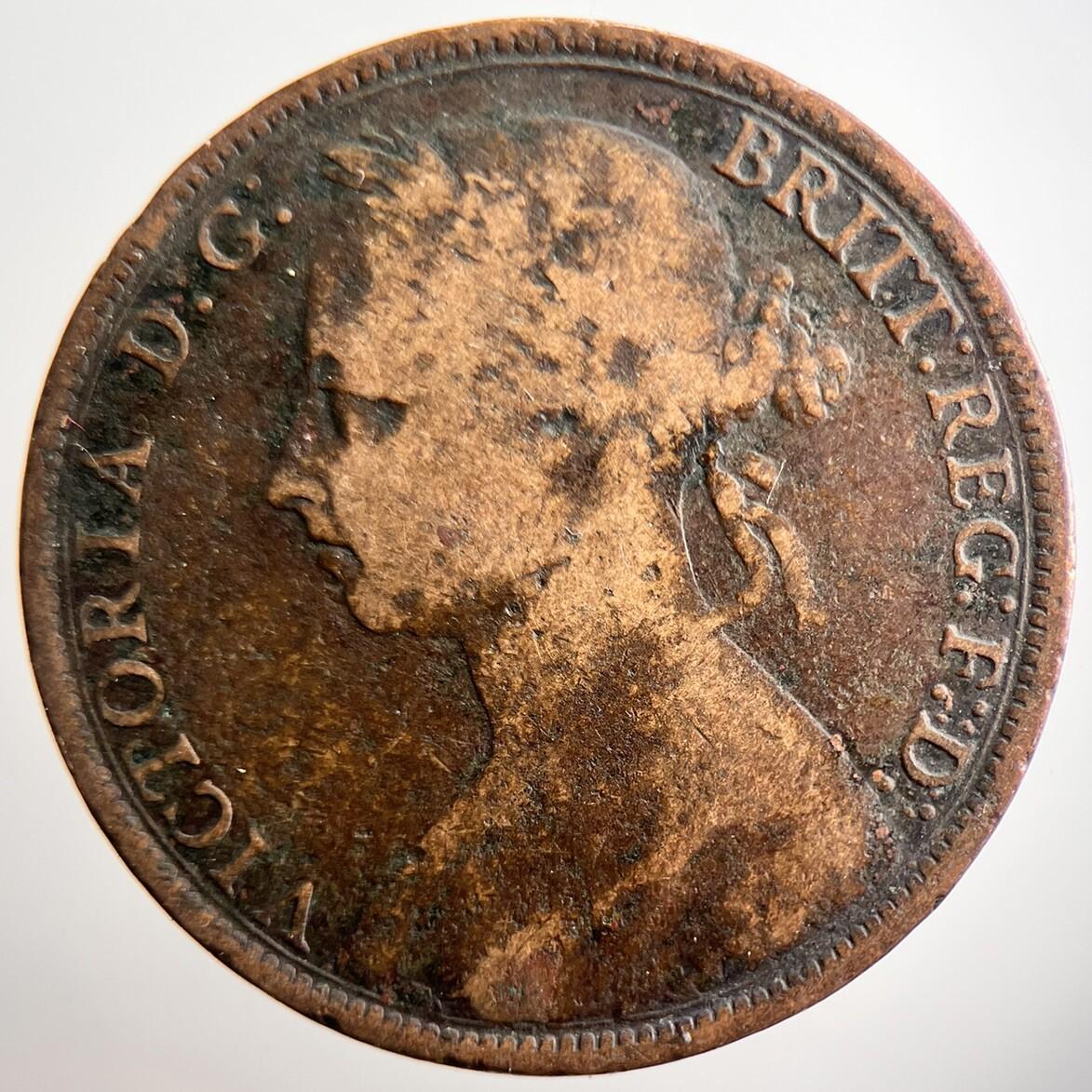 1891 Victoria One Penny Coin | Collectable Grade | a3608