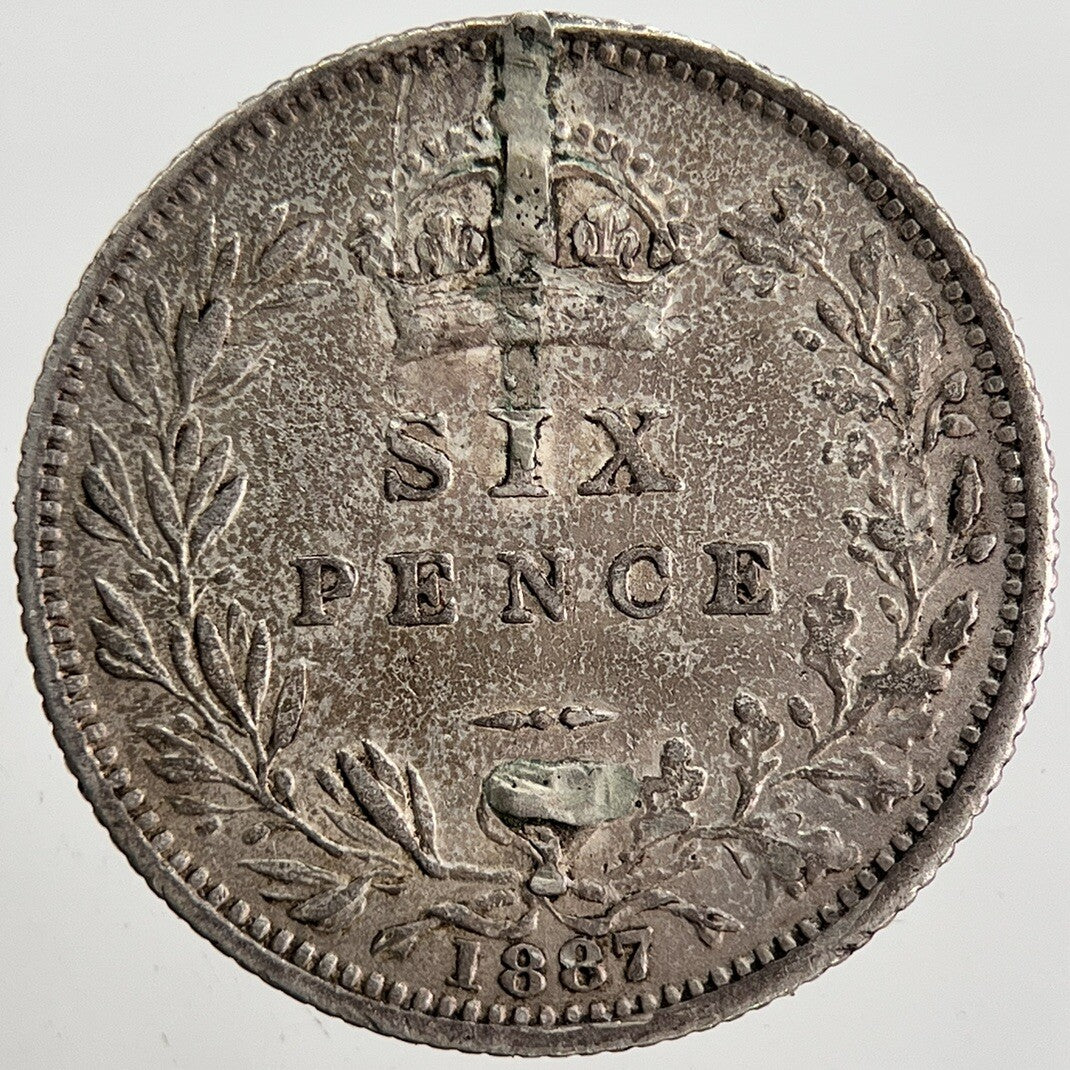 1887 Victoria Sixpence Silver Coin | Collectable Grade | a2453