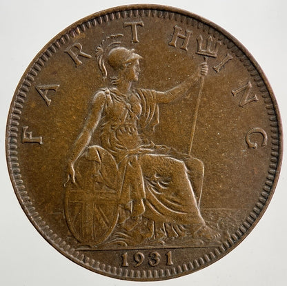 1931 George V Farthing Coin | Very High Grade
