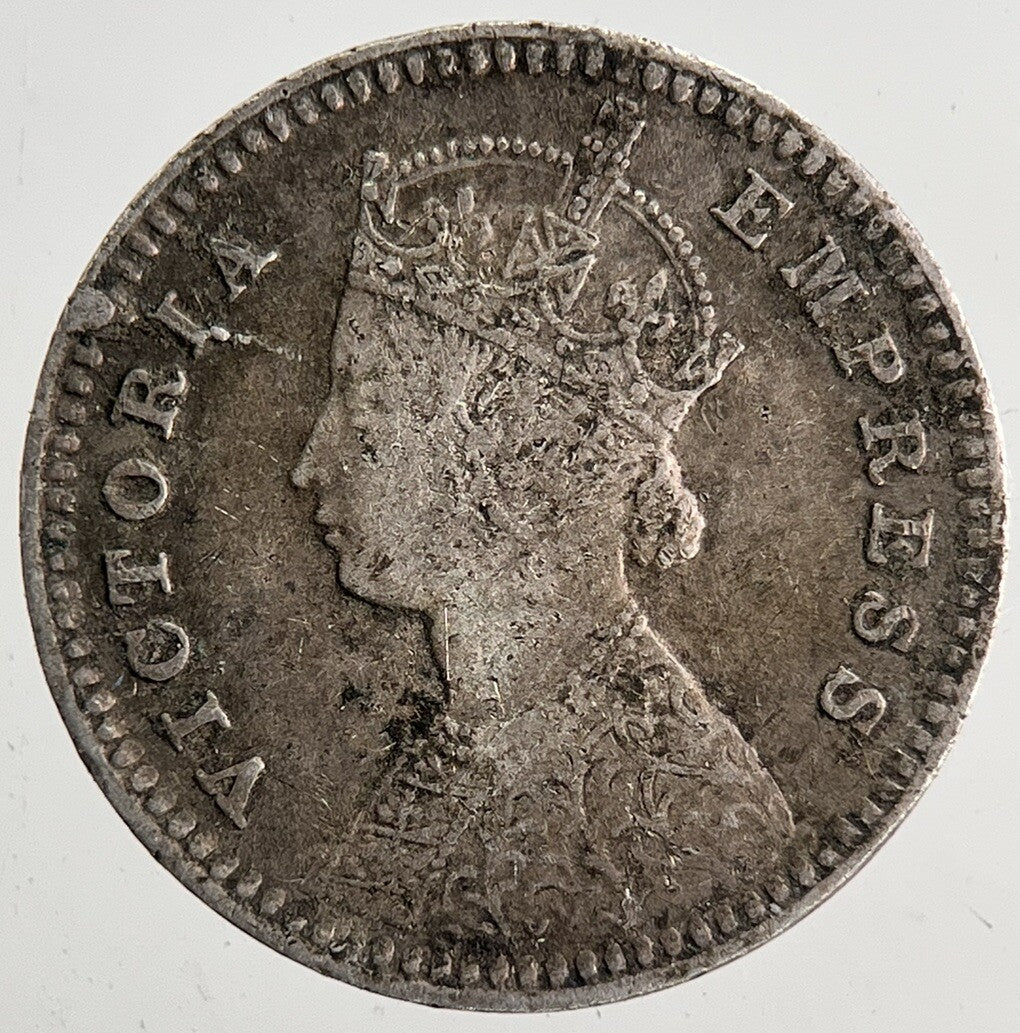 1883 India 2 Two Annas Silver Coin | Fine Collectable Grade | a6378