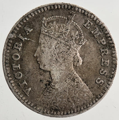 1883 India 2 Two Annas Silver Coin | Fine Collectable Grade | a6378