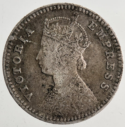 1883 India 2 Two Annas Silver Coin | Fine Collectable Grade | a6378