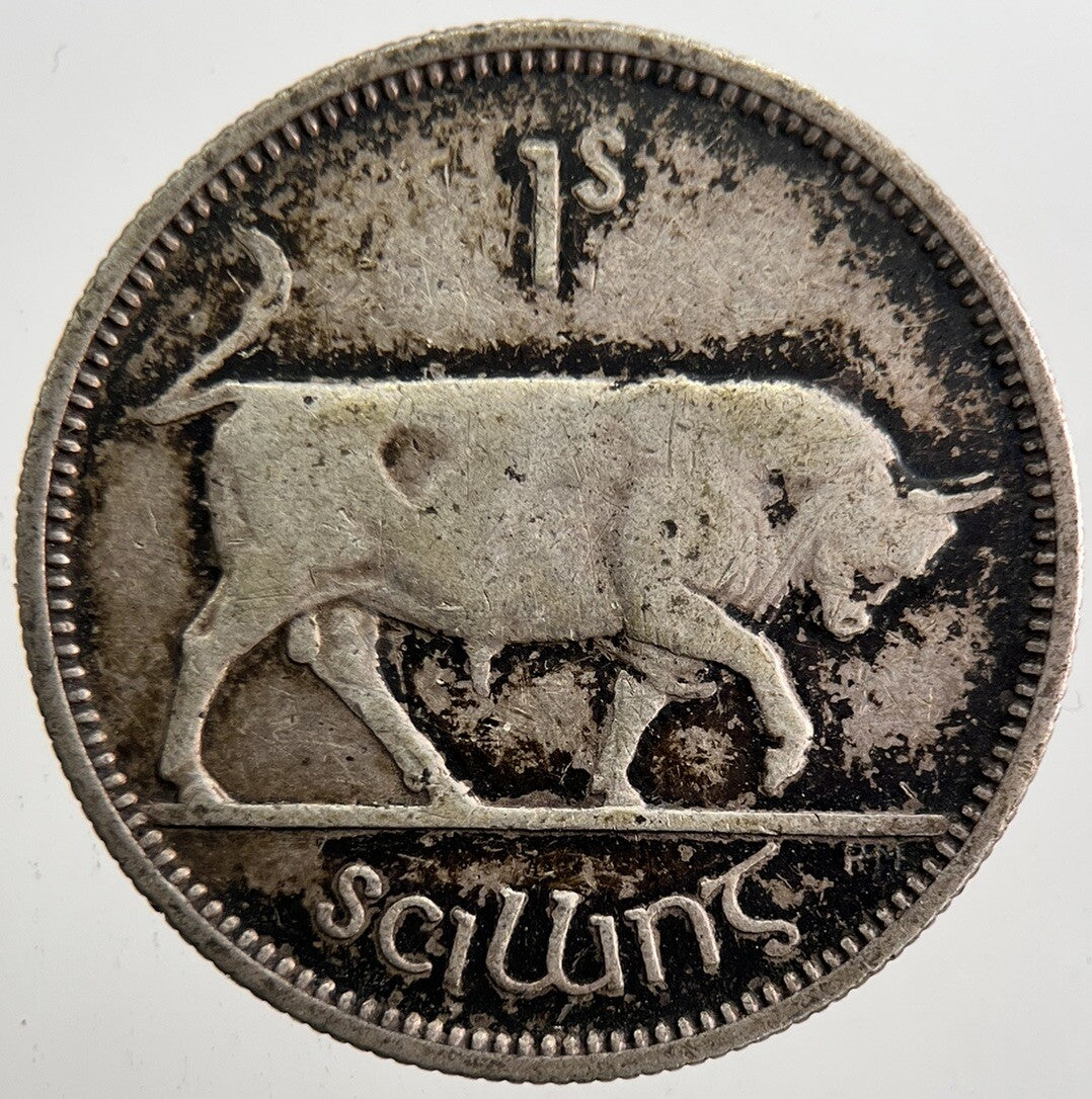 1939 Irish Shilling 1s Bull Silver Coin | Collectable Grade | a7364