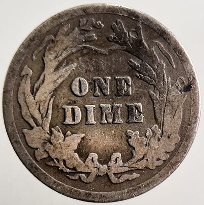 1913 US USA Barber One Dime | American Silver Coin | Collectable Grade | a3597