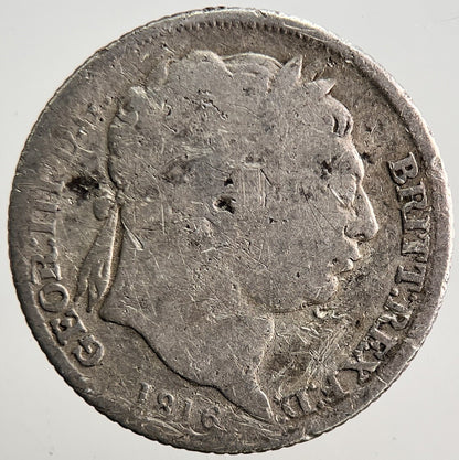1816 George III Sixpence Silver Coin | Fair Grade | a3113