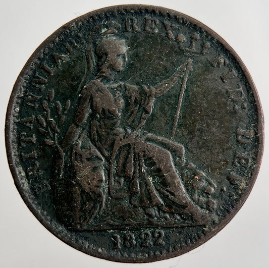 1822 George IV Farthing Coin | Fine Collectable Grade | a2433
