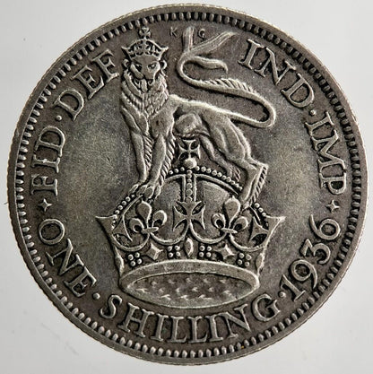 1936 George V Shilling British Silver Coin | Fine Collectable Grade | a6422
