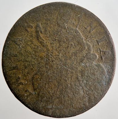 William 3rd III Half-Penny British Coin | Worn Grade | a2510