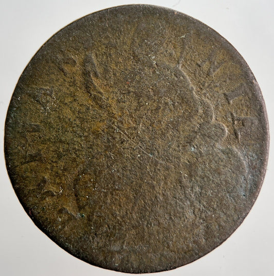 William 3rd III Half-Penny British Coin | Worn Grade | a2510