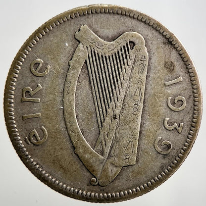 1939 Irish Shilling 1s Bull Silver Coin | Collectable Grade