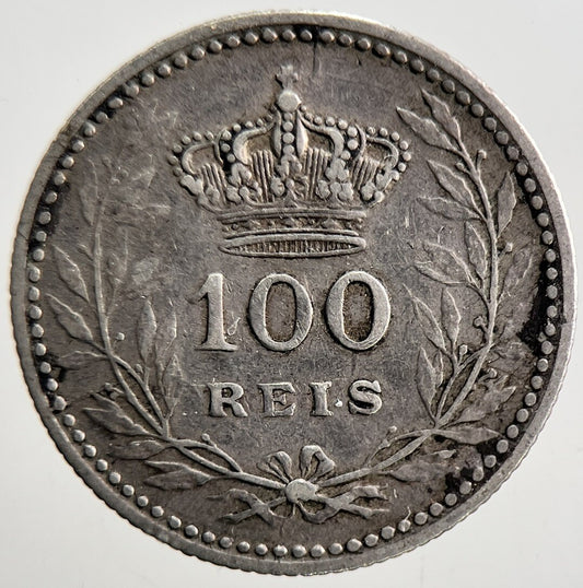 1910 Portugal 100 Reis Silver Coin | Fine Collectable Grade | a3619