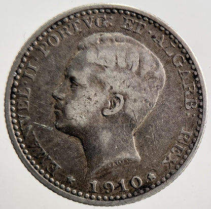 1910 Portugal 100 Reis Silver Coin | Fine Collectable Grade | a3619