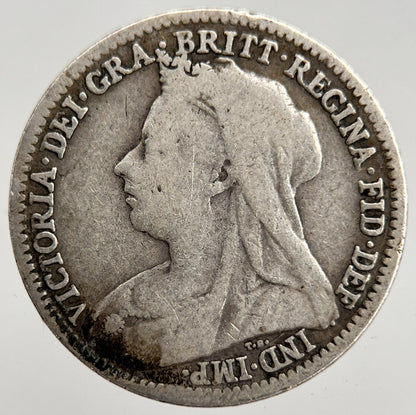 1896 Victoria Threepence | British Silver Coin | Collectable Grade | a1727